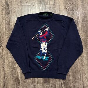 Vintage Golf Knit Grandpa Sweater